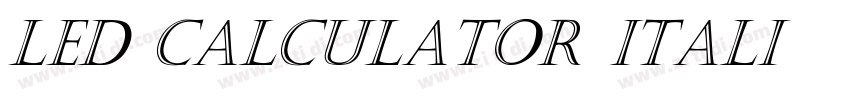 LED Calculator Itali字体转换